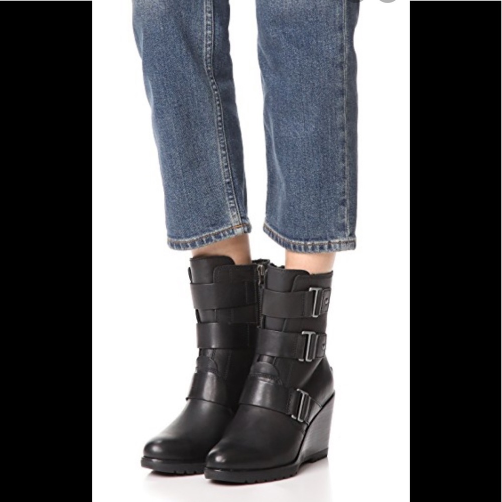 Sorel After Hours Booties, Wedge In Black
